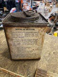 Vintage Mobiloil Gargoyle Square Gear Oil Can Vacuum Oil Co Metal Tin Antique!