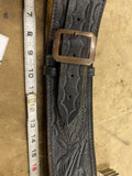 Black Leather Cowboy Gun Holster Waist Belt Pistol Revolver Hand tooled 38 22cal