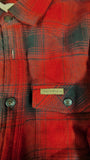 Field & Stream Mens Medium Red Black Plaid Sherpa Lined Flannel Shirt Jacket