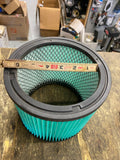 Pleated Vacuum Pump Filter Cartridge 6.5 OD x 7.5 Inch Green Media 5 hp shop vac