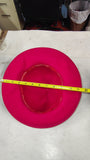 Vintage Importina 1980s Hot Pink Wool Felt Cloche Hat Black Bow