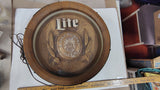 Vintage 1984 Miller Lite Illuminated Barrelhead Sign #57-13771