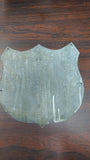 Antique UHL Co. Metal Shield Sign Industrial Advertising Highway Marker Vtg tin!