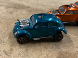 Hot Wheels Redline Custom Volkswagen Dark Blue HK Q3 Hong kong Toy Car Vintage