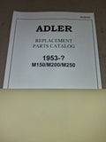 Adler M150 M200 M250 Motorcycle Spare Parts List Catalog Manual Reprint Copy