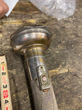 20's Vintage Metal Flashlight Large lens Torch brass chrome Tiger Head Fly Eagle
