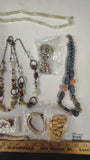 Vintage Estate Costume Jewelry Lot Boho Wood Glass Beaded Copper Necklaces 12pc