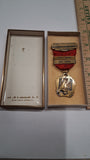 1958  Old Westmoreland Rifles Fifty Yards Off Hand Shooting Medal Box Blackinton