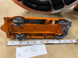 Vtg Tootsietoy Structo Hubley 50's Utility Truck Cast Toy Orange 9" Fire truck