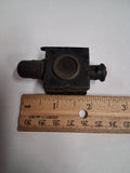 Antique Miniature Folding Pocket Travel Lantern Oil Lamp Bullseye Glass Lens Vtg
