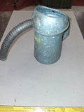 Vintage Galvanized 2 Quart Liquid Oil Measure Can Flexible Metal Spout Oiler