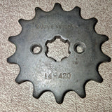 Vintage OEM Front Countershaft Drive Sprocket (14T / 420 Pitch) 6 Spline 25mm
