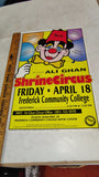 1997 Ali Ghan Shrine Circus Poster Frederick Community College 14x22 Vtg