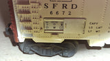 Lionel 6672 Santa Fe SFRD Postwar O Gauge Refrigerator Car Loose Black Letters