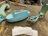 Stromberg-Carlson Aqua Turquoise Rotary Desk Telephone Vintage Oval Collectible