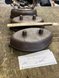 Antique Cast Metal Sad Irons Lot 3 Cordless Coal Garment Pressing Stove Handle