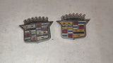 74-80 Cadillac Hubcap Crest Emblems Lot of 2 OEM GM Part 354570 354572