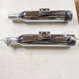 Tab 3.5 Short Chrome Slip-On Muffler Black Tip Zombie M8 Softail 2018^ FLHC FLDE