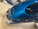2026 Front Fender Harley Heritage Teal Thunder/Vivid black Tip Trim Emblems OEM!