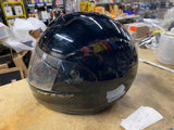 Fulmer Black Full Face Motorcycle Helmet ff Clear Visor and Top Vent XS