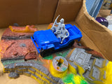 Vintage Ideal Battle Action Combat Set Toy Army Men Trucks Soldiers Playset Box