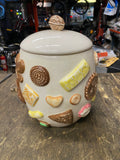 Vintage 1950s Cookies All Over Cookie Jar W Lid Napco Lassie Ceramic Japan