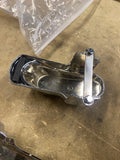 Harley OEM Logo Chrome Rear Axle Covers Pair 44346-06 Dyna FXD Street Bob Glide