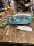 Stromberg-Carlson Aqua Turquoise Rotary Desk Telephone Vintage Oval Collectible