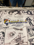 Vtg 34"x24" Poster Cleveland Rock N Roll Hall of fame Beatles Michael jackson Elvis Kiss