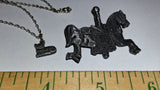 Vintage 1980s/1990s Matte Pewter Interactive Novelty Jewelry Estate Bundle