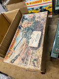 Vintage Taiyo M-4 Sherman Combat Tank battery-operated litho tin toy Japan Box