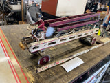 1900's Kingsbury Pressed Steel Tin Fire Ladder Truck Toy Spring loaded Works!