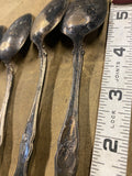 Lot of 7 Vintage Silverplate Spoons - Mixed Patterns Flatware Rockford rodgers