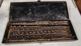Vintage Auger Brace Bits Machinist Tap Die Combo Lot Black Metal Organizer Box