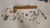 Vintage Jewelry Pin Lot Bulova Watch Mickey Mouse Hard Rock Quaker State Scout