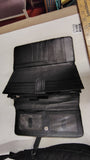 Vera Bradley Black Quilted Crossbody Hipster Bag & Turnlock Wallet Set
