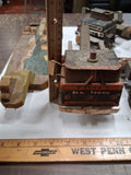 Vtg Handmade Wood Toy Trucks Lot Semi Tractor Trailer Dump Tow Folk Art Carved