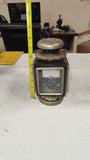 Vtg Carriage Oil Lantern Black Brass Colonial Kerosene Lamp Made In Hong Kong