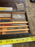 Vintage Sharpening Stone Set Case Norton Washita Arkansas Stones Knife Jeweler
