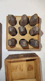 Vintage Lot of 3 Steel Metal Letter & Number Punch Stamp Sets w/ Wood Boxes