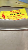 Vintage 1960s Welsh Vanguard Aluminum Full Brim Hard Hat Safety Helmet USA