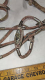 Vtg Western Parade Show Bridle Rolled Leather Silver Colored Ferrules Horse Head