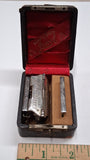 Antique Kampfe Bros Star Safety Razor Jewel Lather Catcher Case 2 Blades