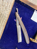 Vtg Shaving Display Straight Safety Razors Boker Imperial Gillette Brush Box Lot
