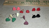 Vintage Costume Jewelry Lot Faux Opal Brooch Heart Pins Celestial Charms Earring