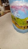 Vintage P&LE RR Folk Art Hand Painted Long Spout Railroad Engineer Oil Can