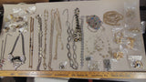 Vintage Jewelry Lot Statement Necklaces Coin Chain Beaded Earrings 35+ Pcs