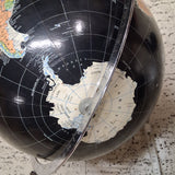 Vtg 1960s Replogle 12" Black Ocean World Globe Encyclopaedia Britannica Edition