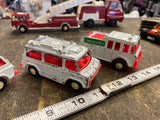 Lot of 4 Vintage Diecast Emergency Rescue Toy Vehicles Trucks SUV Vans