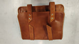 Vintage Brown Leather Motorcycle Handlebar Tool Bag Bicycle Saddle Pannier